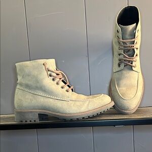 Vegan suede taupe Lace-Up Boots from Brave Gentleman